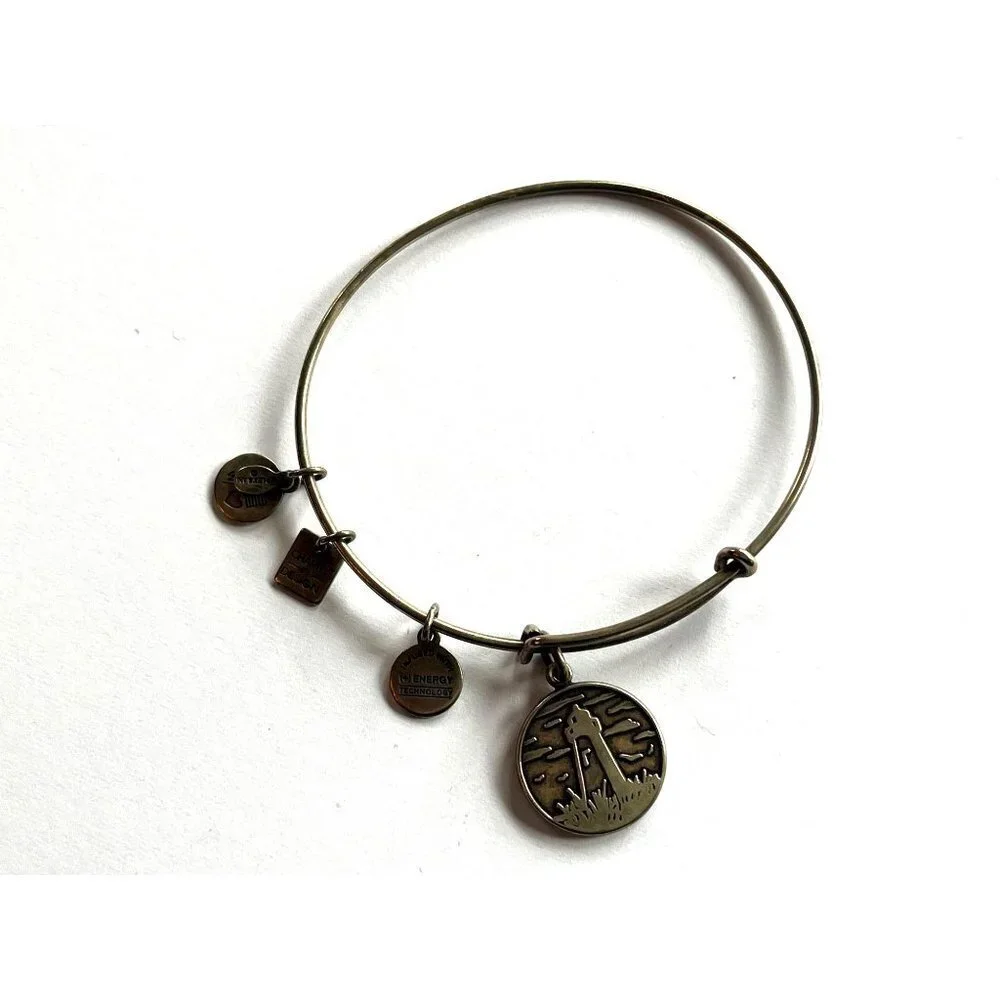 Alex and Ani Gold Bracelet Set Lighthouse & Seashell